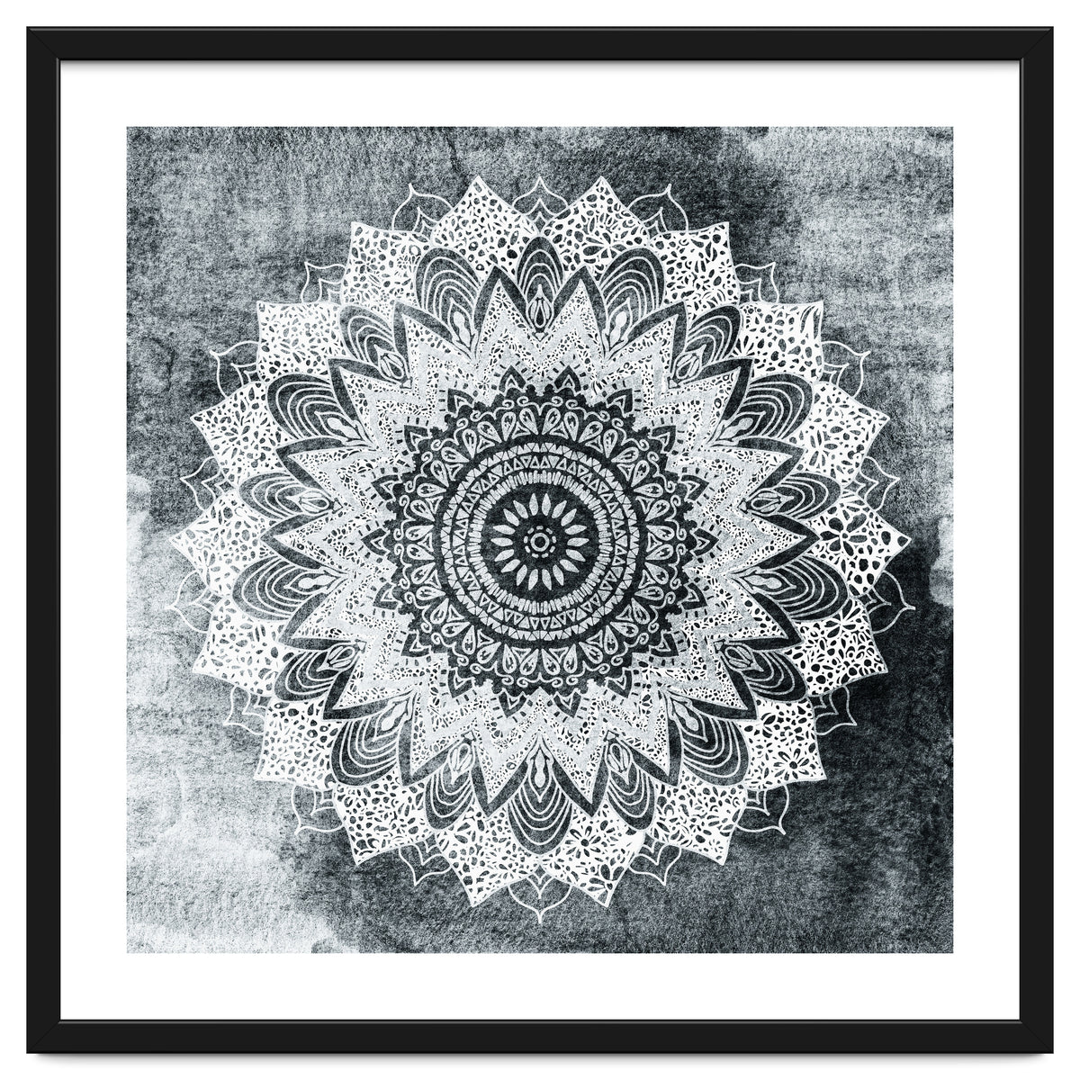 Bohochic Mandala In Gray