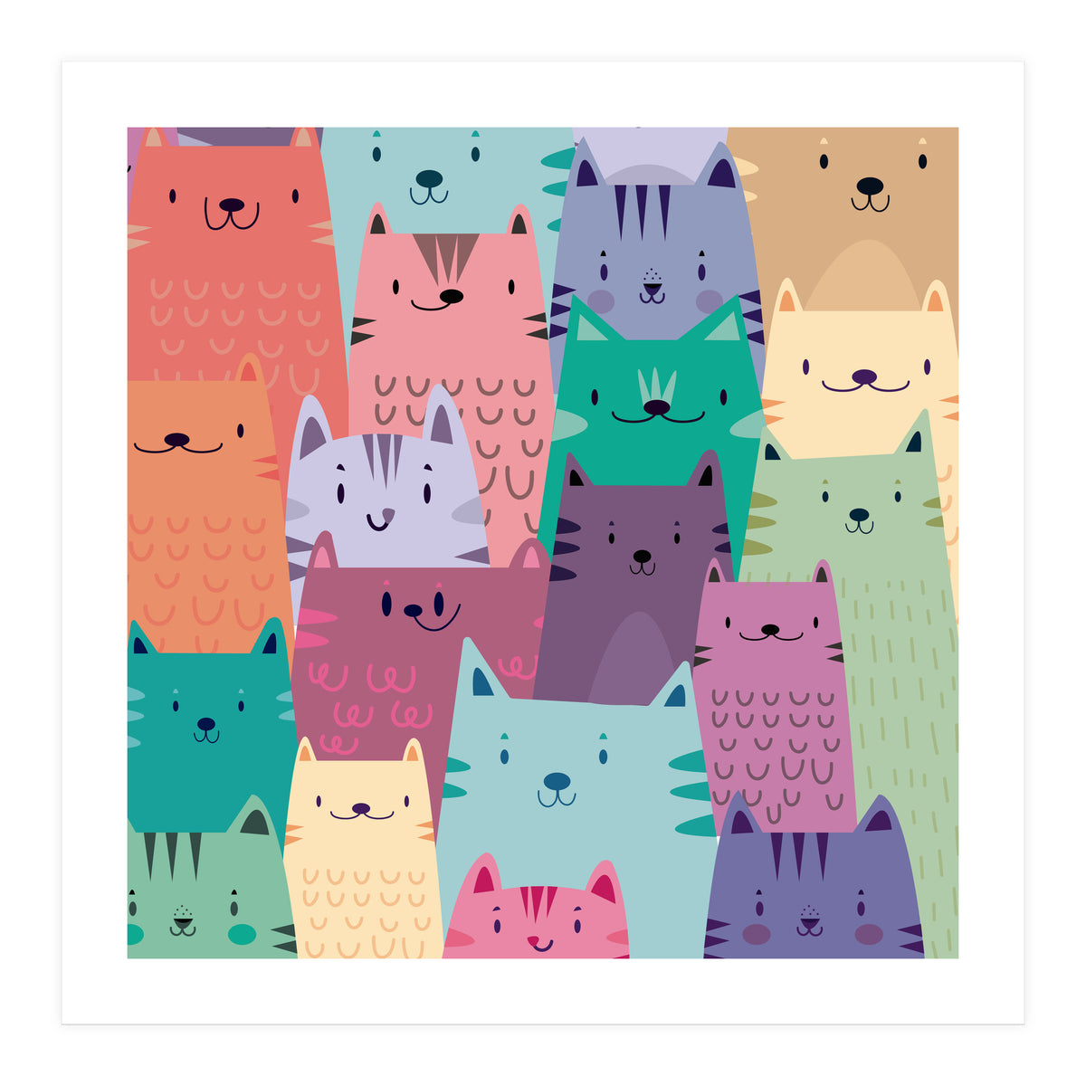 Pastel cats (Print Only)