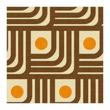 70s Curve Lines Brown Orange  (Print Only) thumbnail
