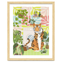 Tiger in Matisse Style Bathroom