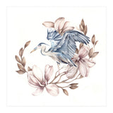 Crane and Flowers (Print Only) thumbnail