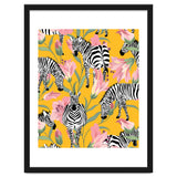 Striped For Life | Zebra Mango Forest | Modern Bohemian Wildlife Jungle | Botanical Nature thumbnail