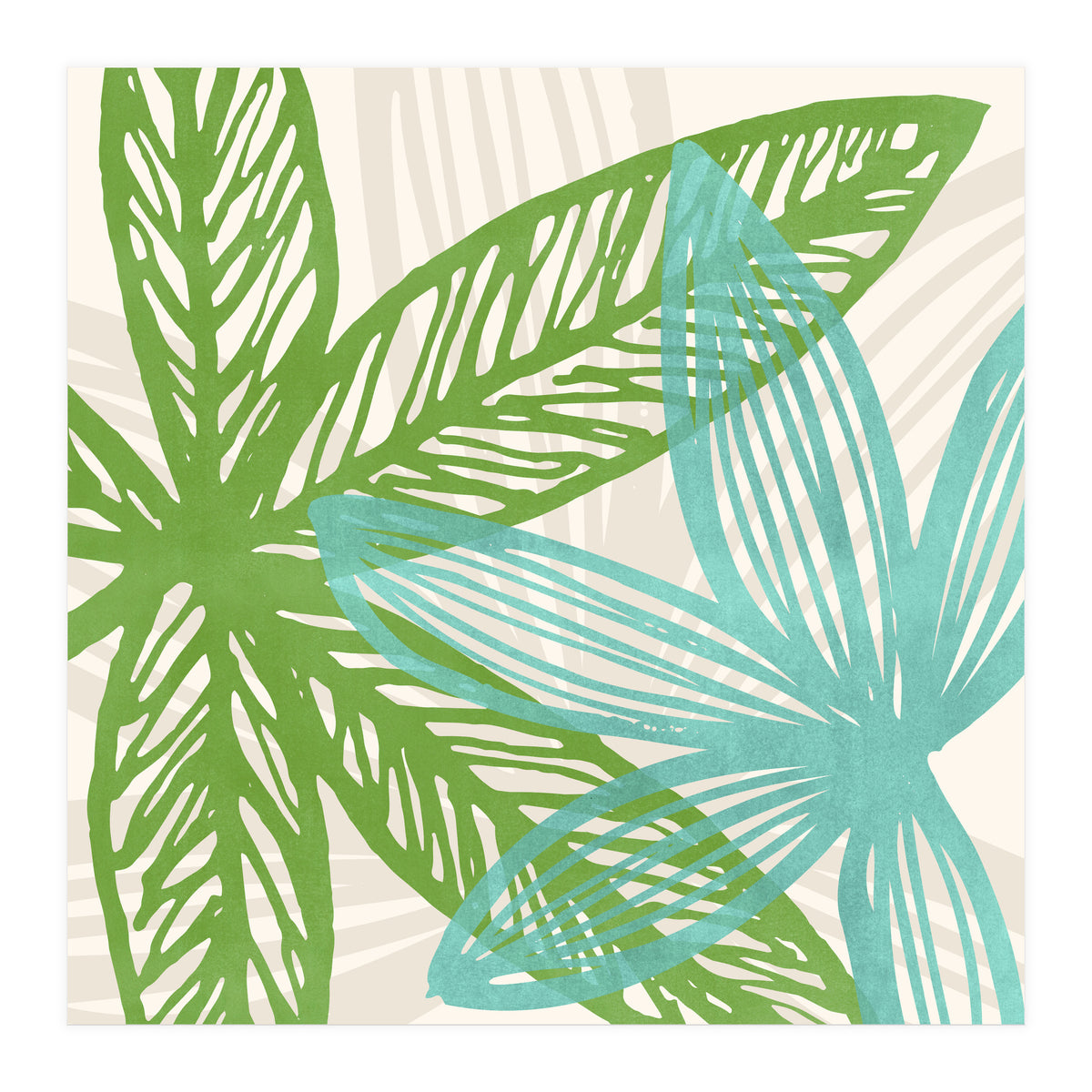 Abstract Coastal Flora (Print Only)