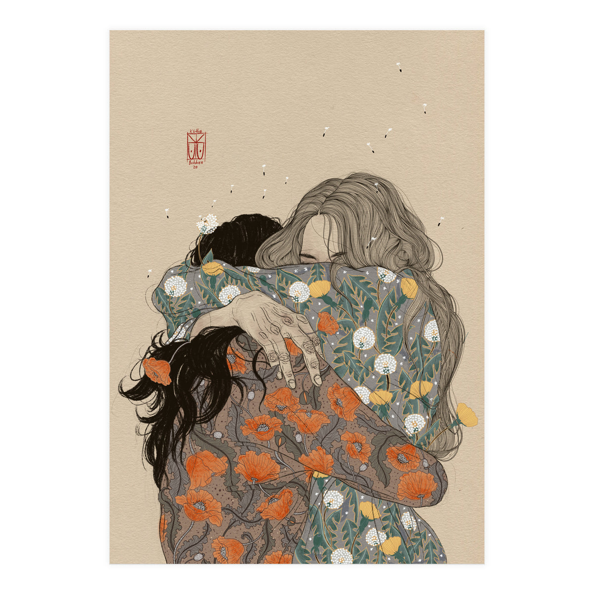 A hug in the garden (Print Only)