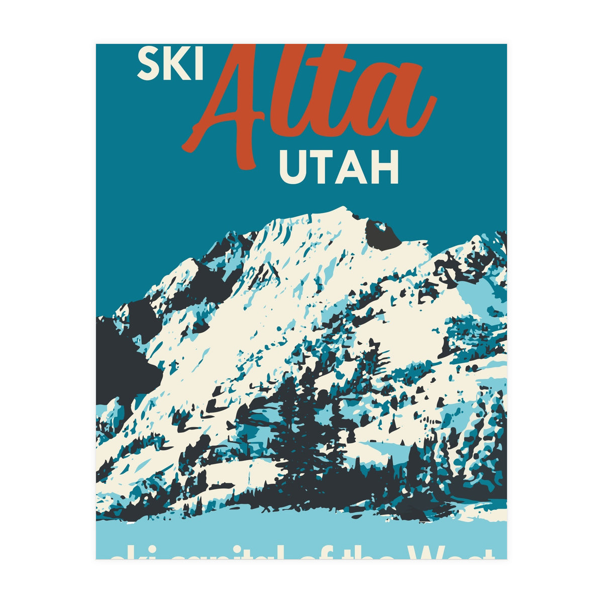 Ski Alta Utah vintage poster (Print Only)