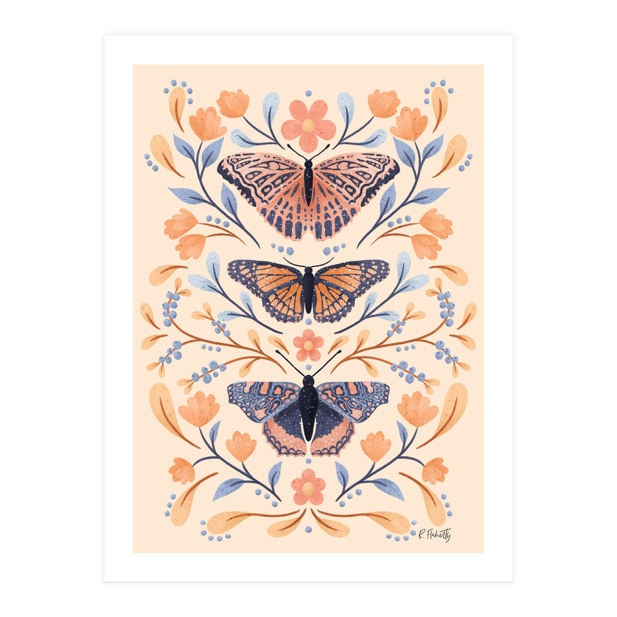 Floral Butterflies (Print Only)