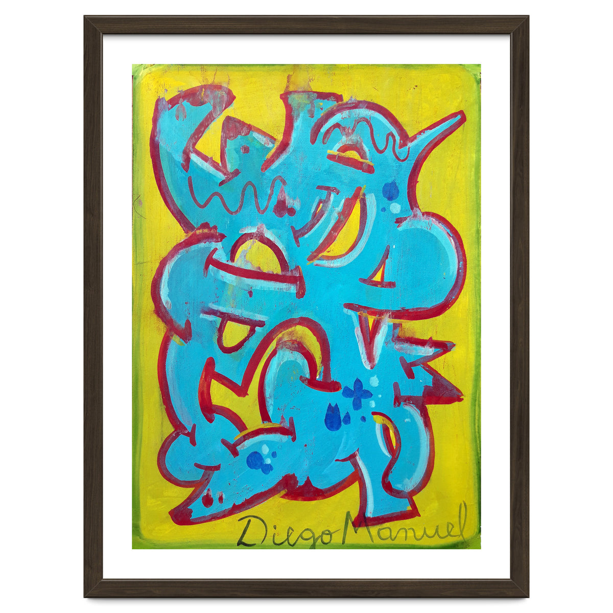 Forma Celeste Sobre Amarillo 3