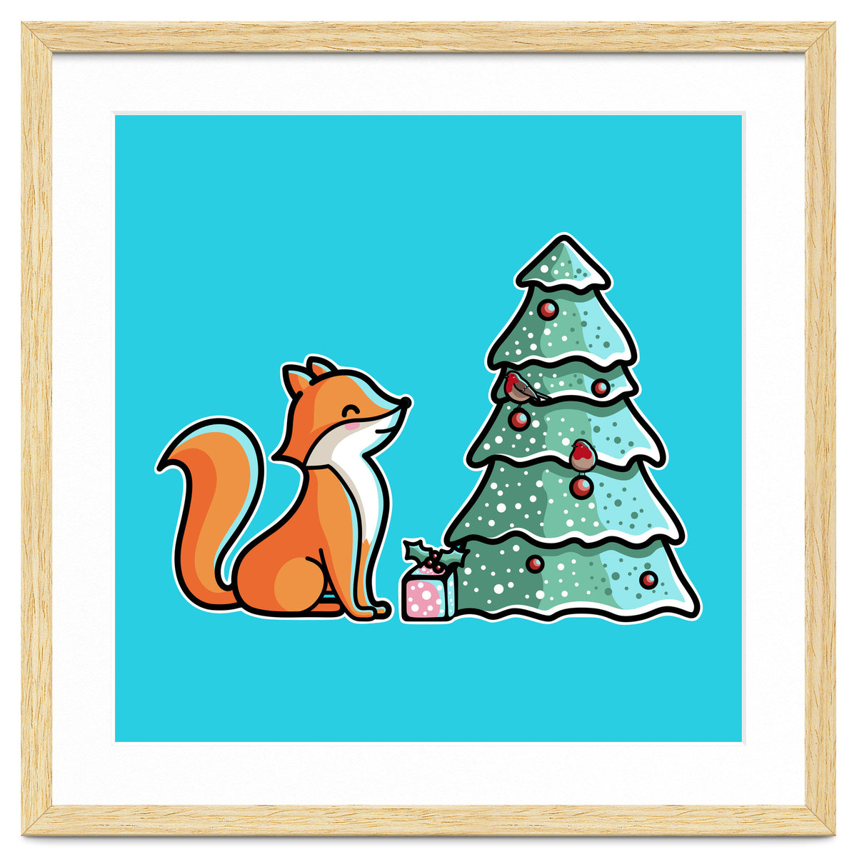 Cute Fox Christmas Tree
