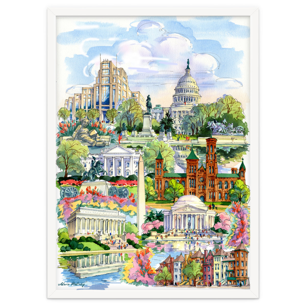 Washington District of Columbia Illustration