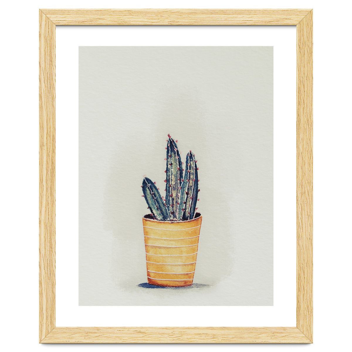 Cactus in yellow pot