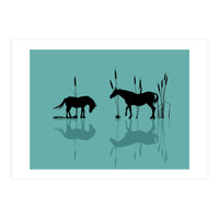 Horses By The Water (Print Only)