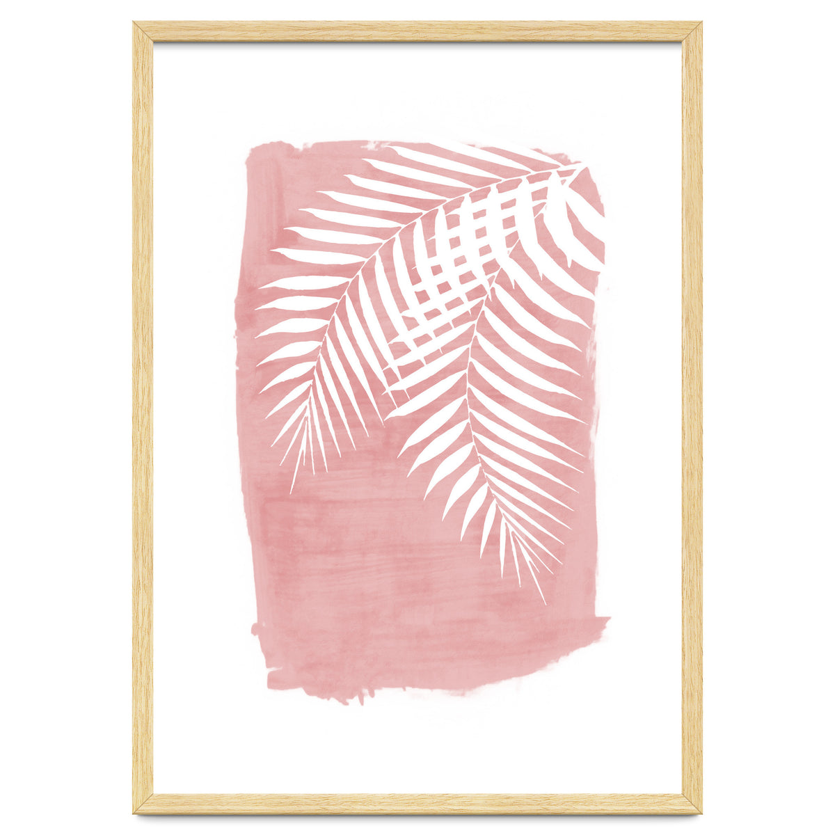 Palm Leaves On Pink