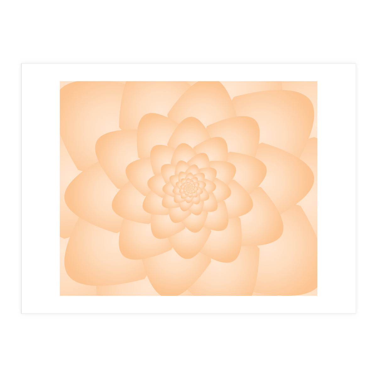 Pastel Colors Flower Pattern Set Orange (Print Only)