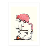 Flamingo on the Toilet, Funny Bathroom Humour (Print Only) thumbnail