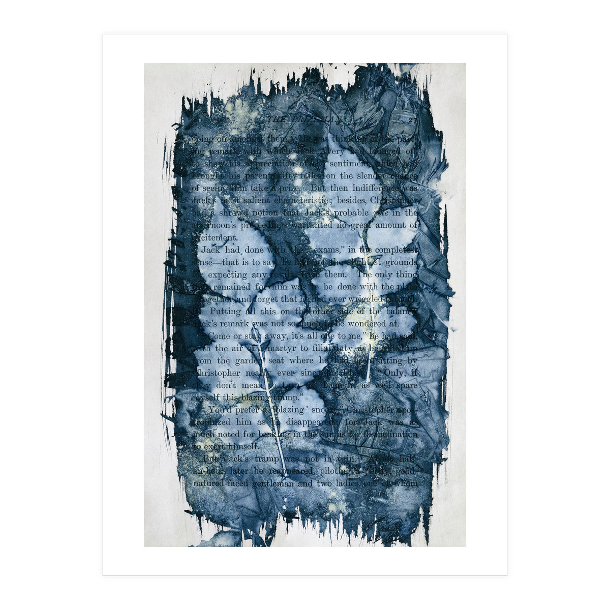 Indigo Blue Botanical Leaves No. 3 (Print Only)