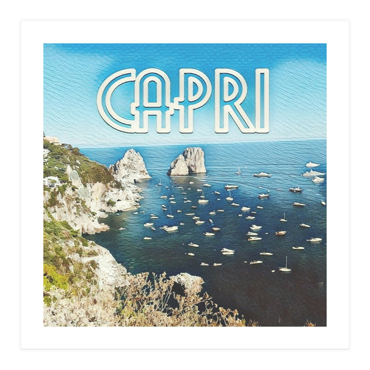 Capri, Italy Vintage Island (Print Only)