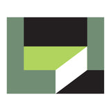 Geometric Shapes No. 83 - lime & grey (Print Only) thumbnail