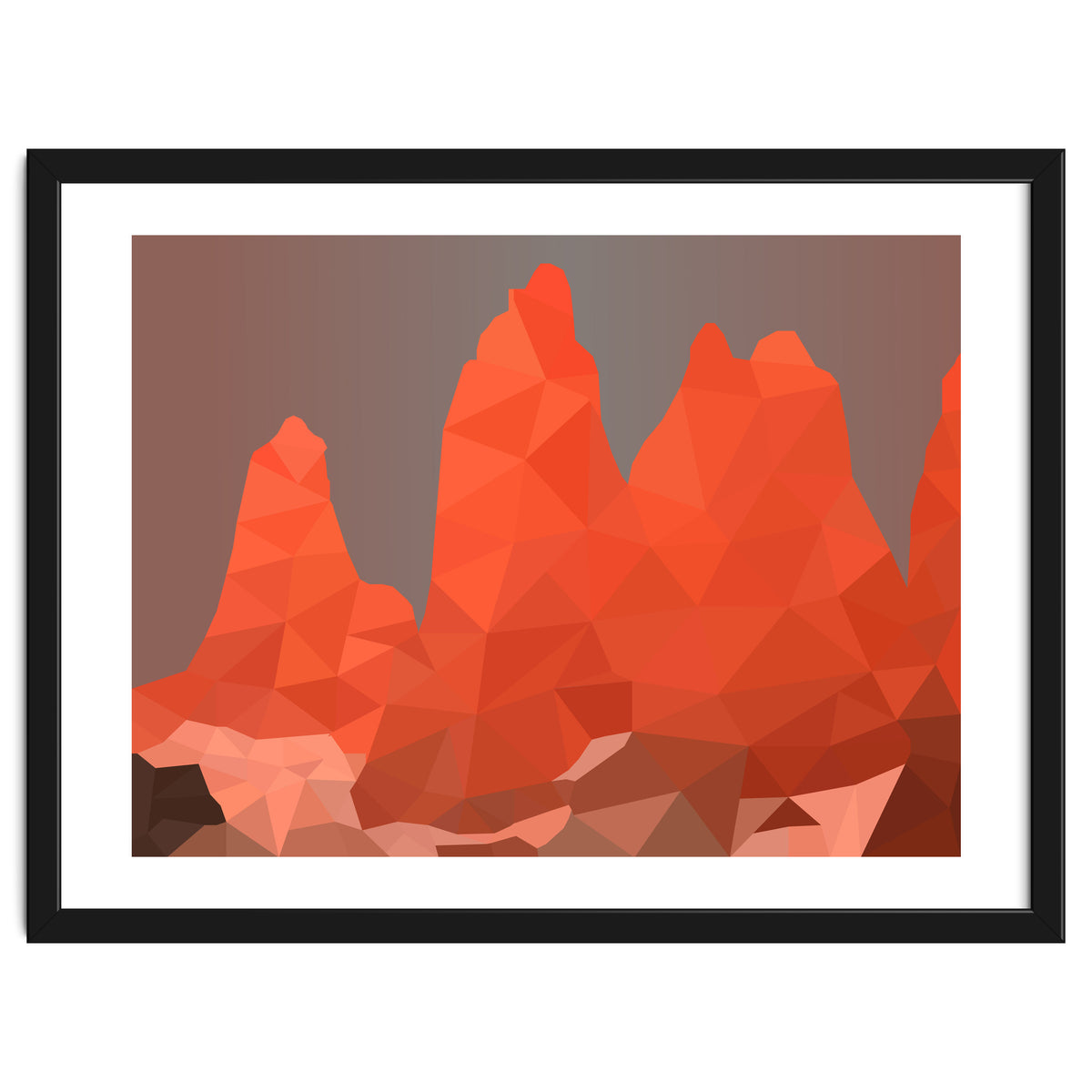 Torres Del Paine National Park Low Poly Art