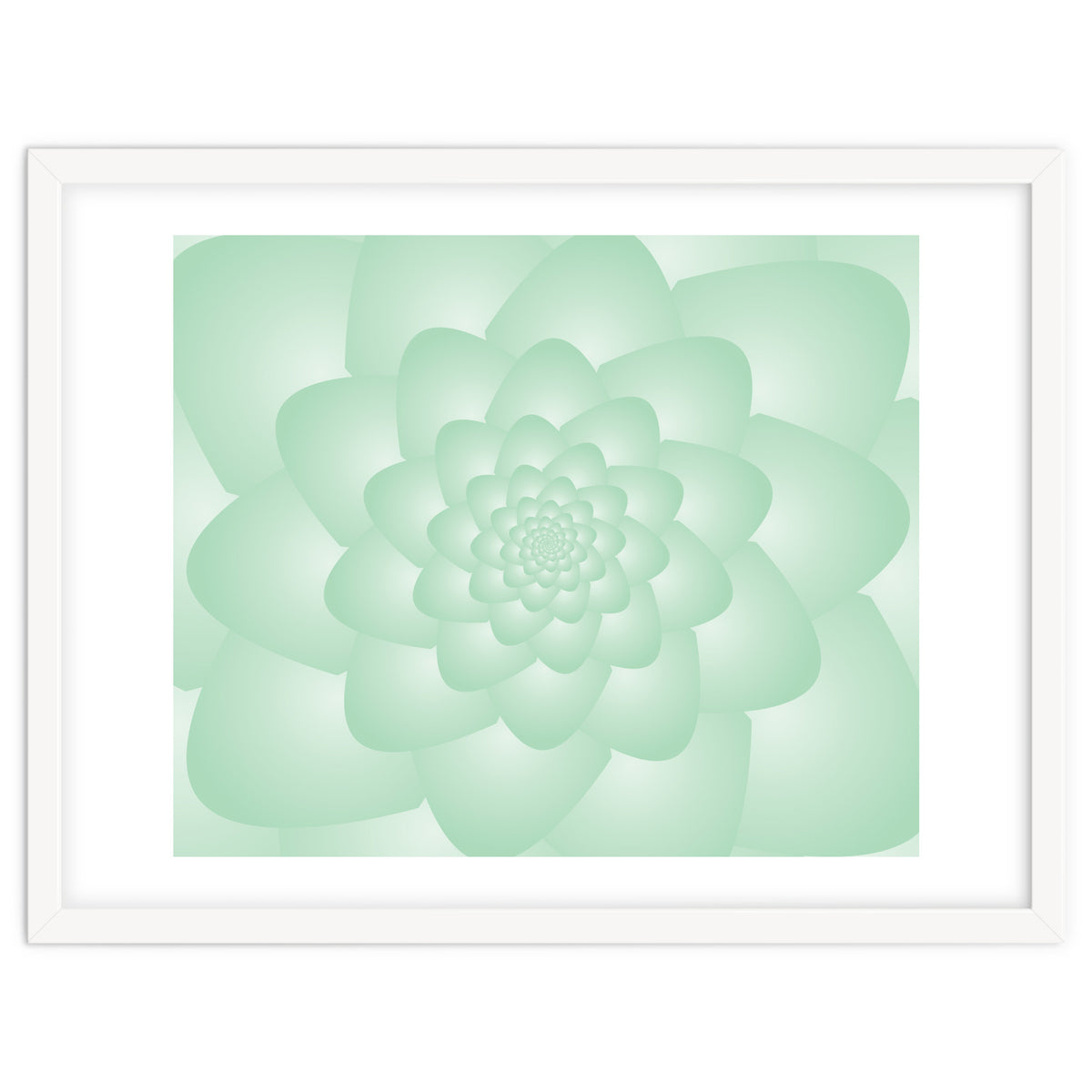 Pastel Colors Flower Pattern Set Green