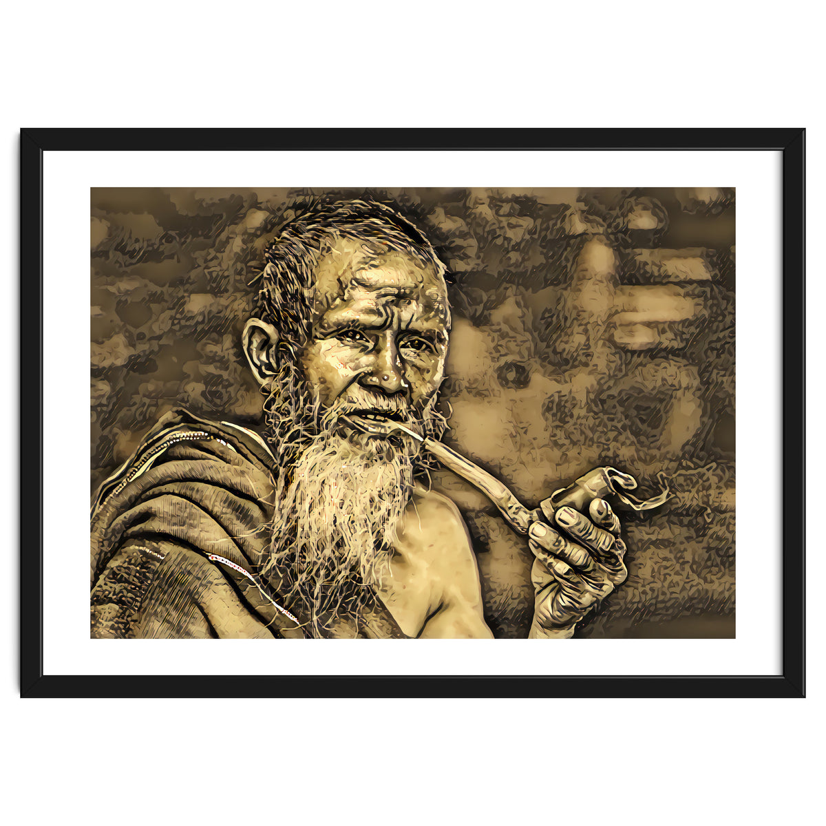 Old Man with Pipe