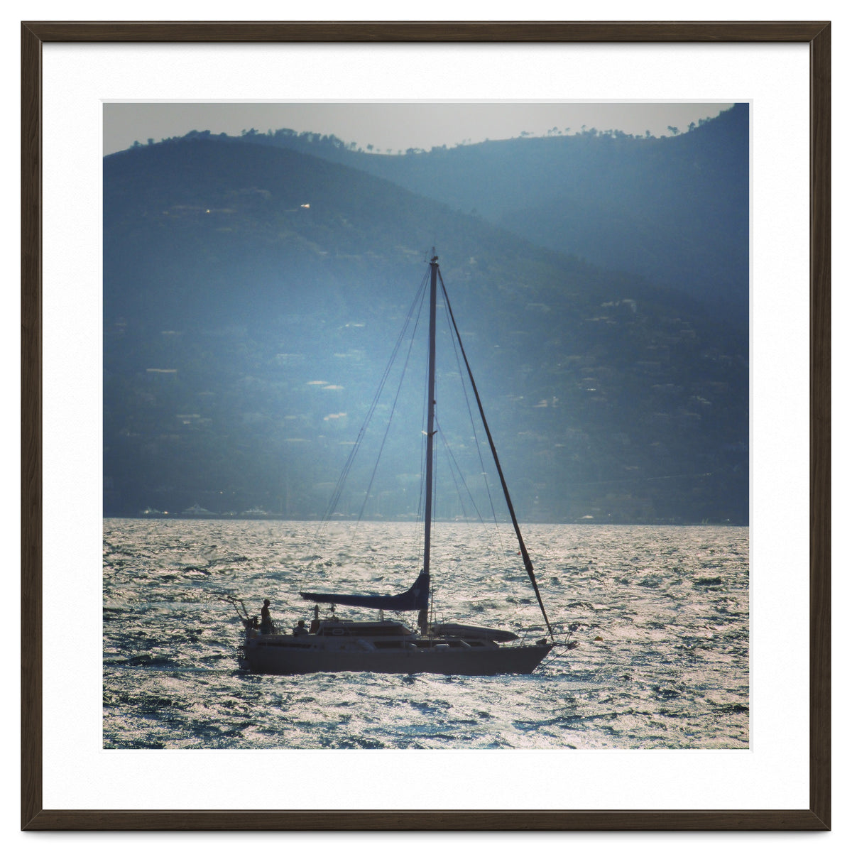 Sailing boat at sunset
