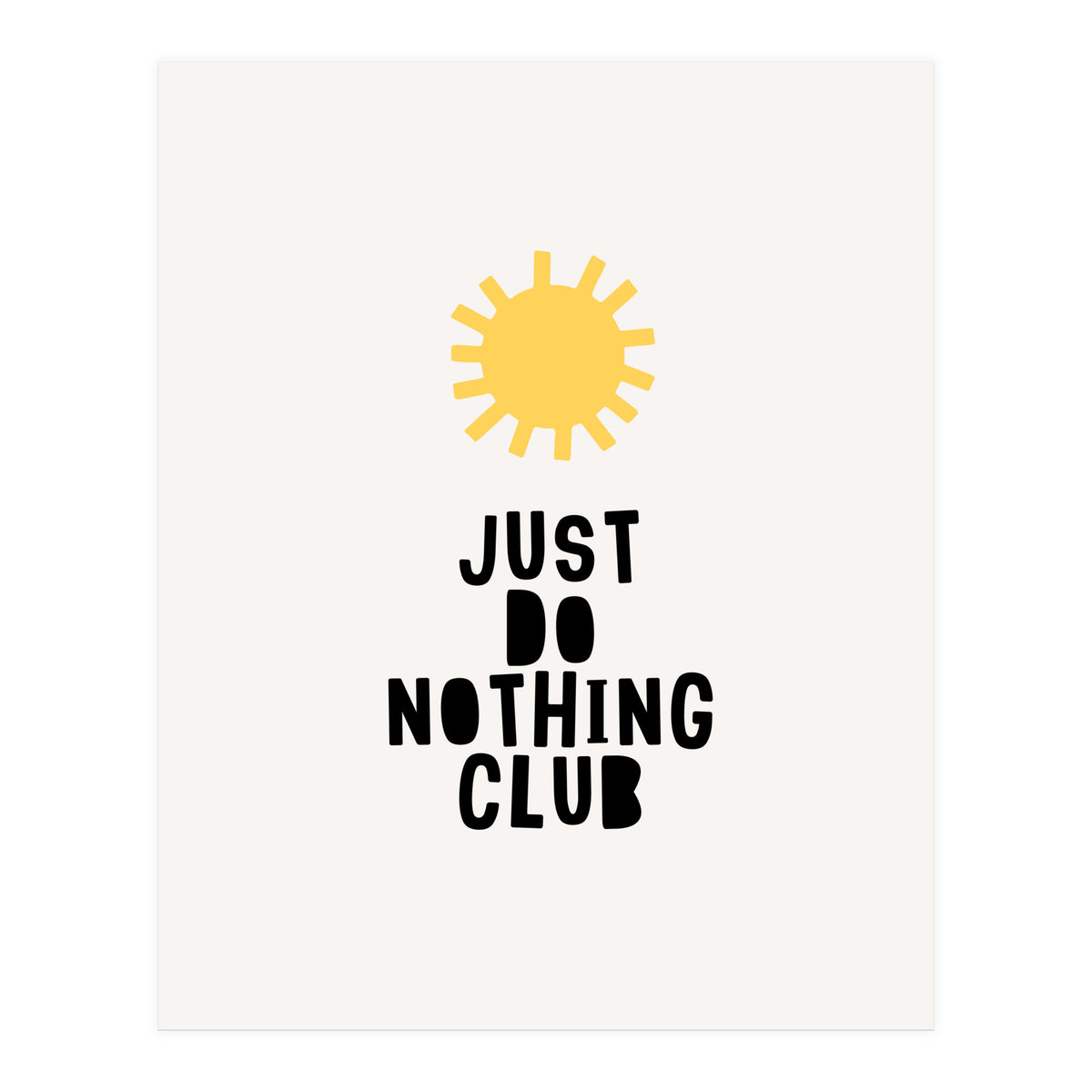 Do Noting Club Yellow (Print Only)