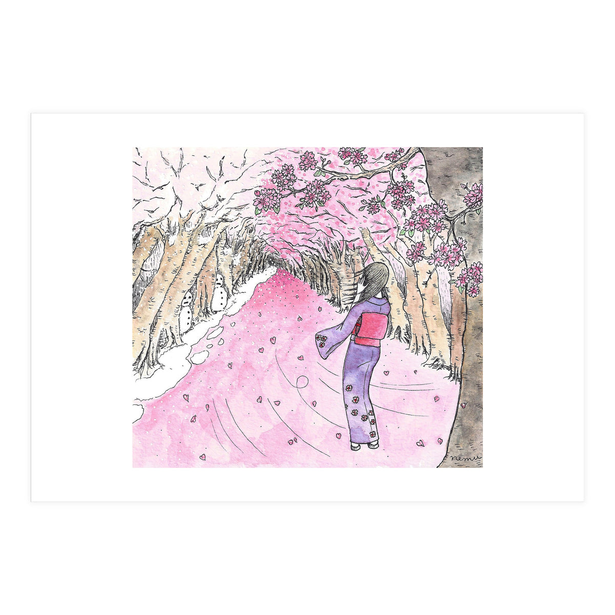 Cherry Blossom Flurry (Print Only)