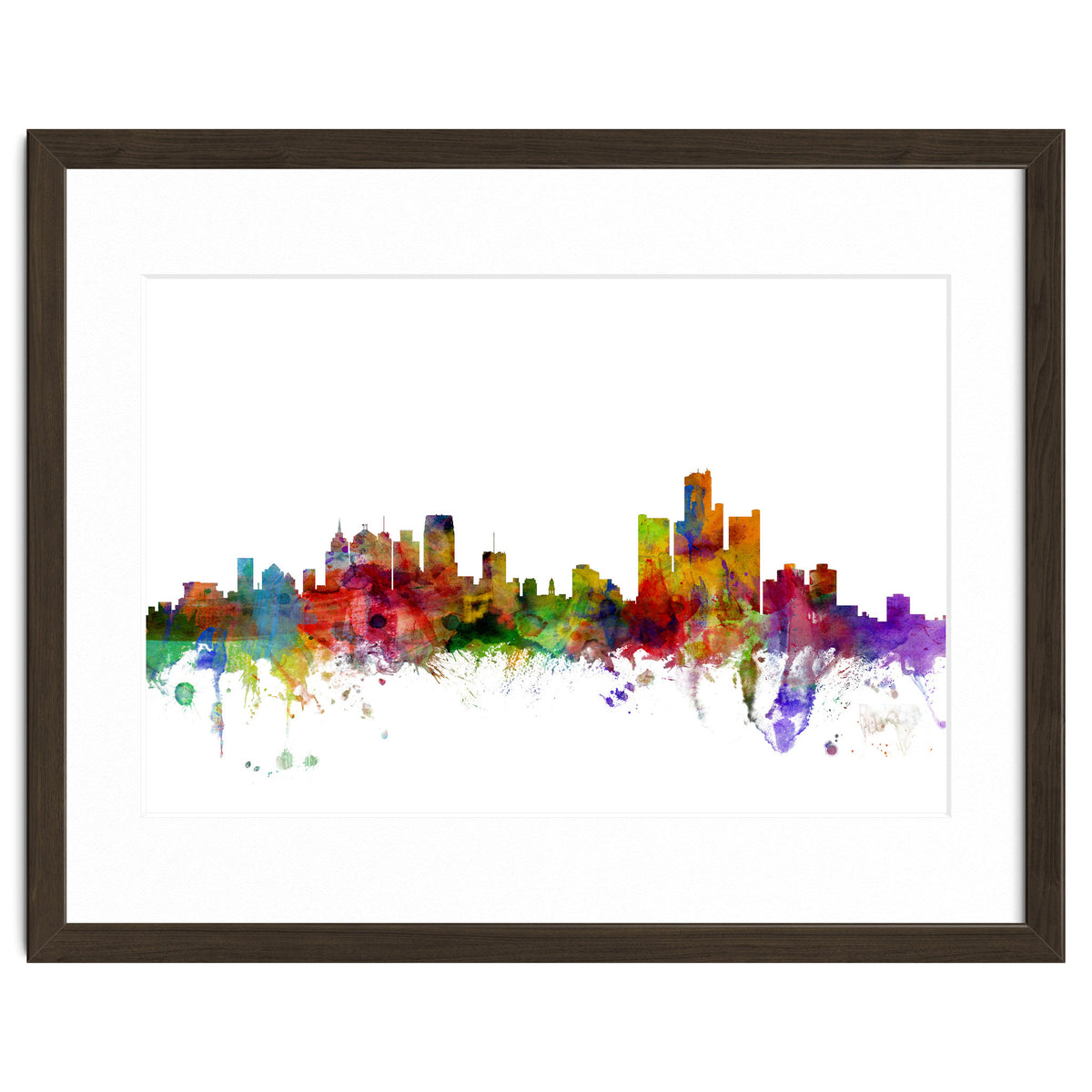 Detroit Michigan Skyline