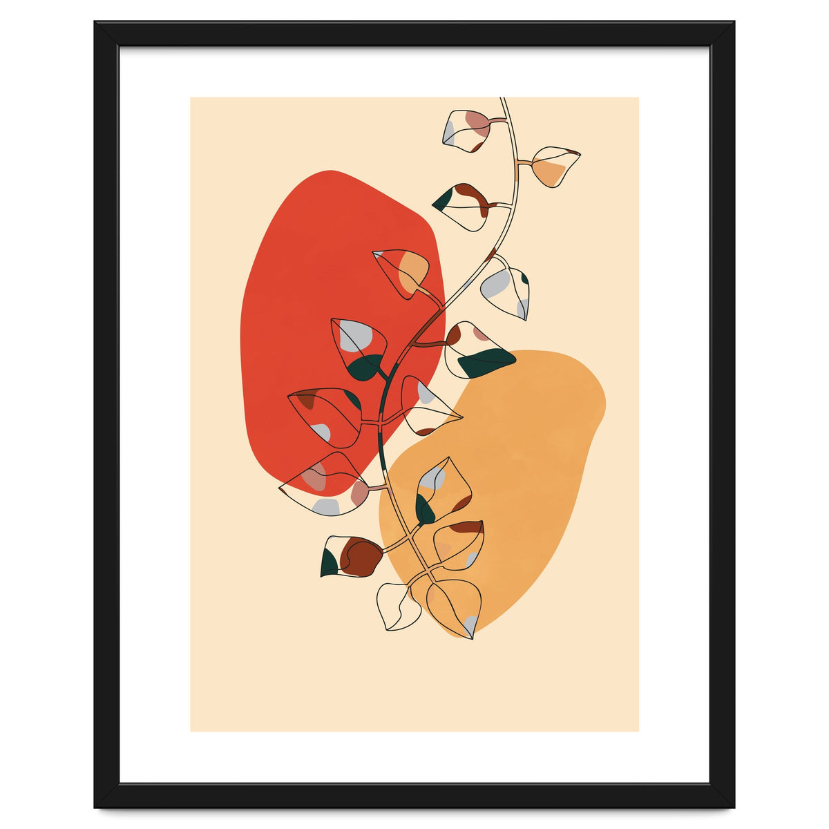 Scandi Modern Botanical Line Drawing