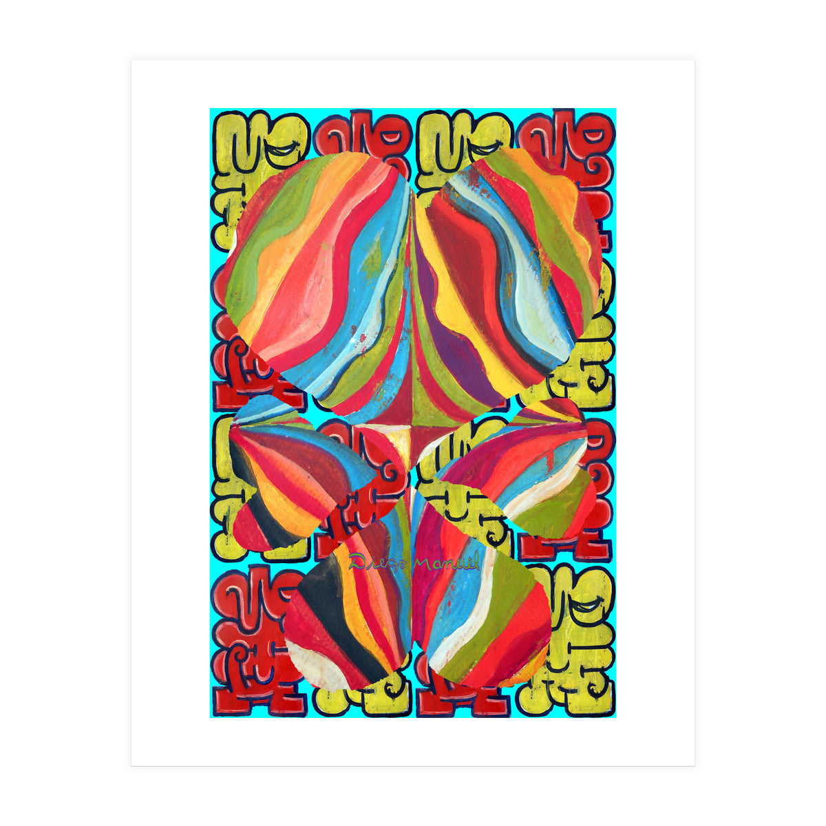 4 Corazones Tapiz 8 (Print Only)