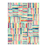 Retro Beach Chair Pastel Watercolor Stripes (Print Only) thumbnail