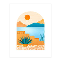 Desert Oasis Landscape (Print Only)