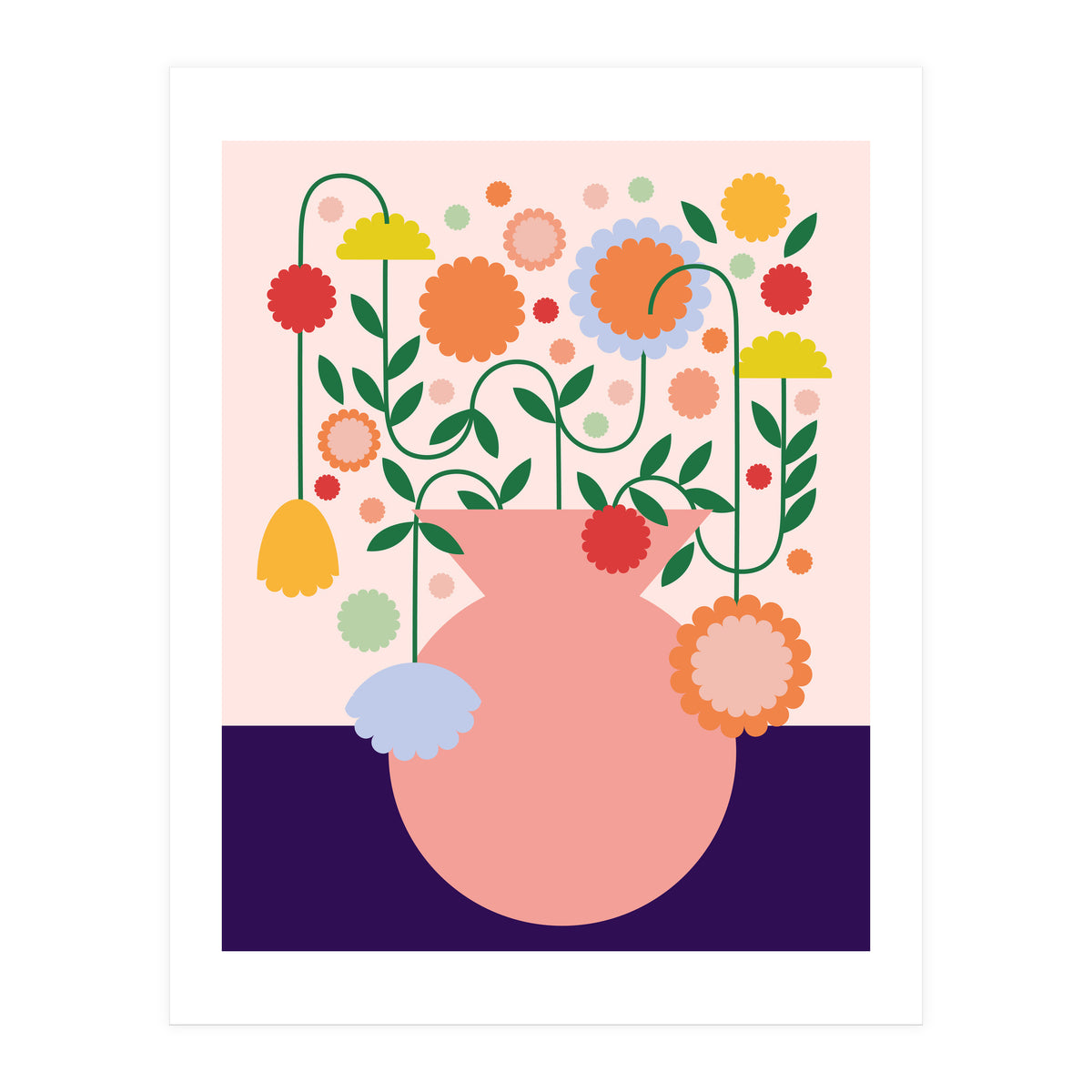 Happy flower jar (Print Only)
