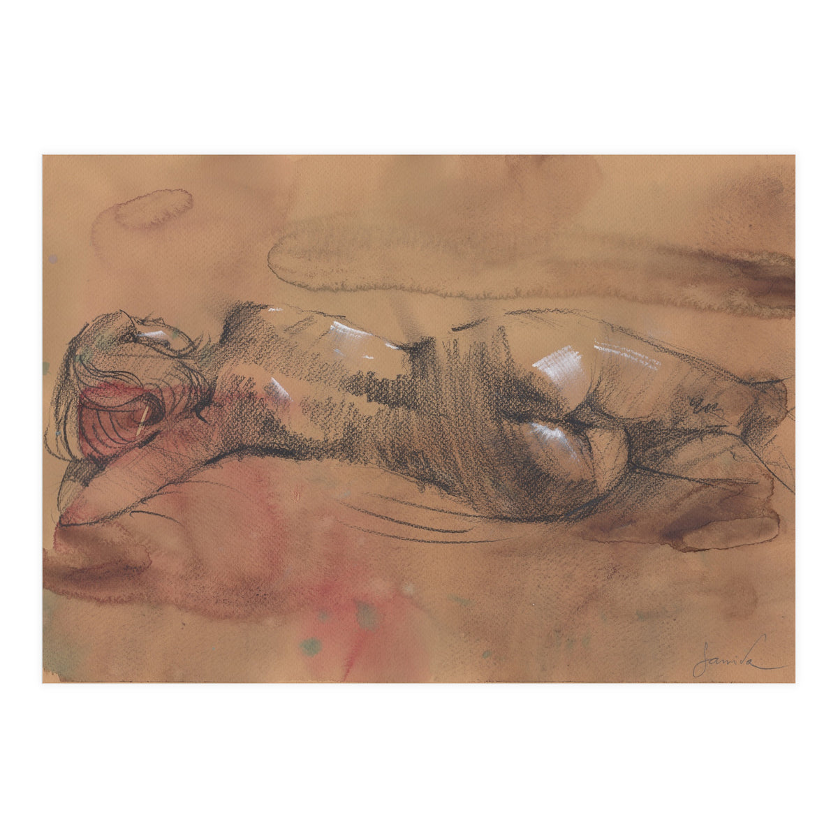 Feminine body drawing of a woman (Print Only)