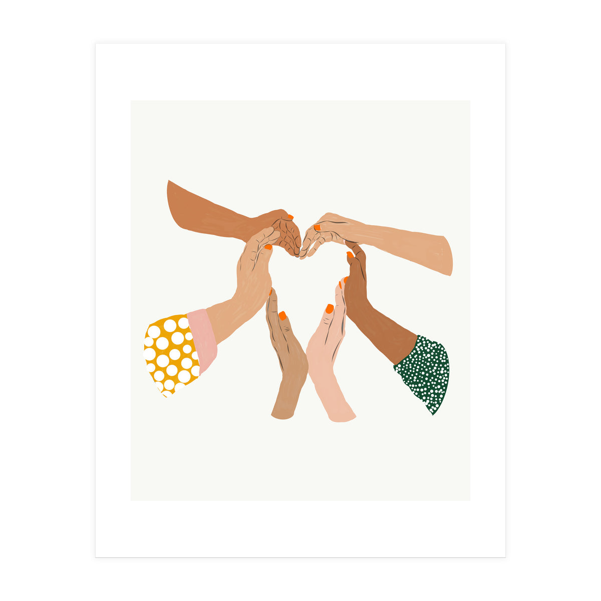 Indiscrimination | Anti-Racism Painting | Unity Illustration | Women Empowerment Growth Mindset (Print Only)