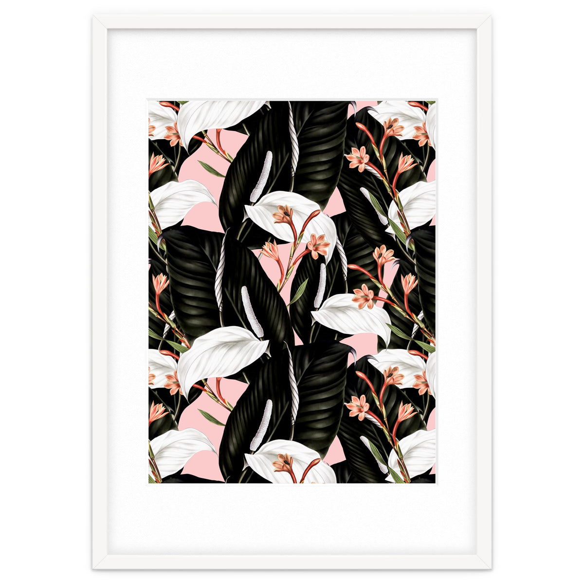 Flowery exotic botanical pink