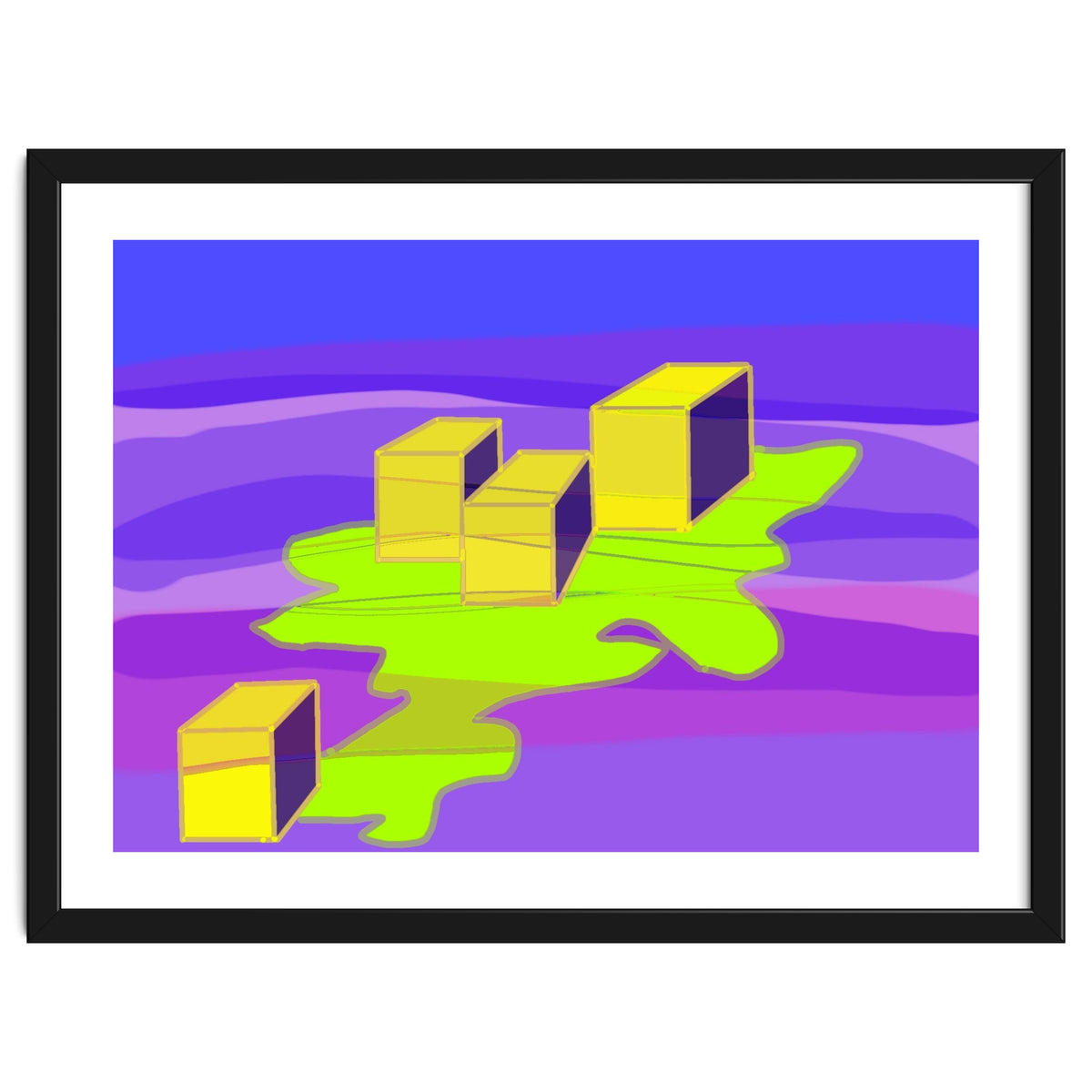 Abstract spilled box