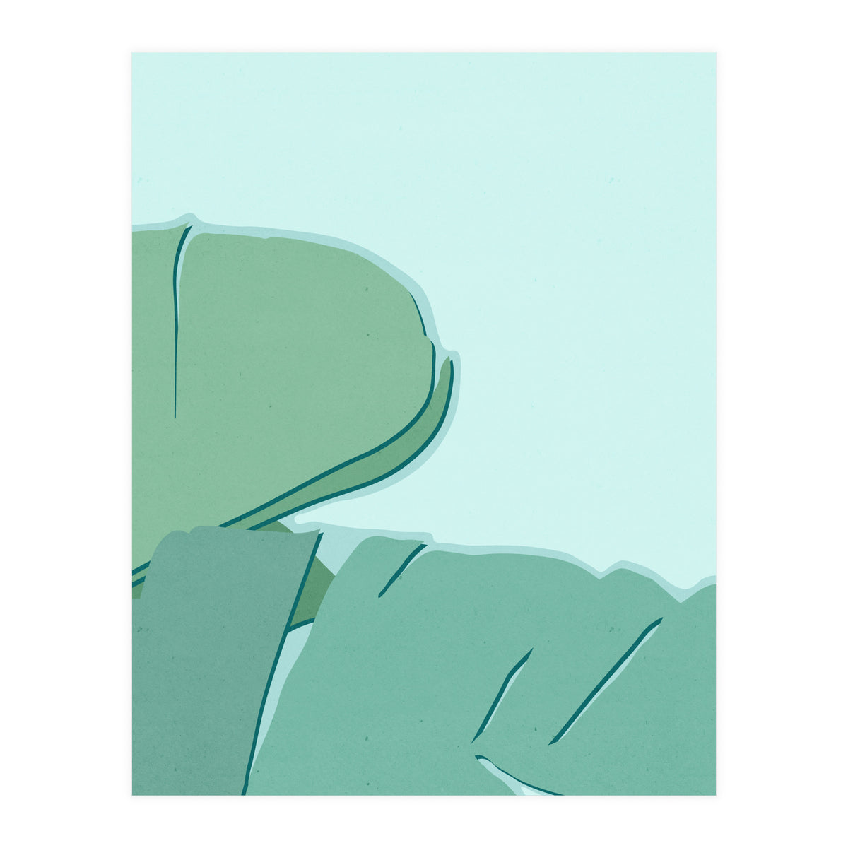 Abstract Banana Leaves Two - Greener Eden (Print Only)