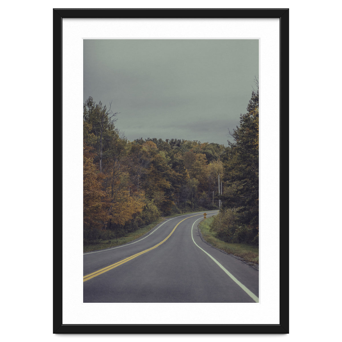 Fall Road in Upstate New York