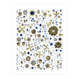 Indigo Flower Golden Mashup (Print Only) thumbnail