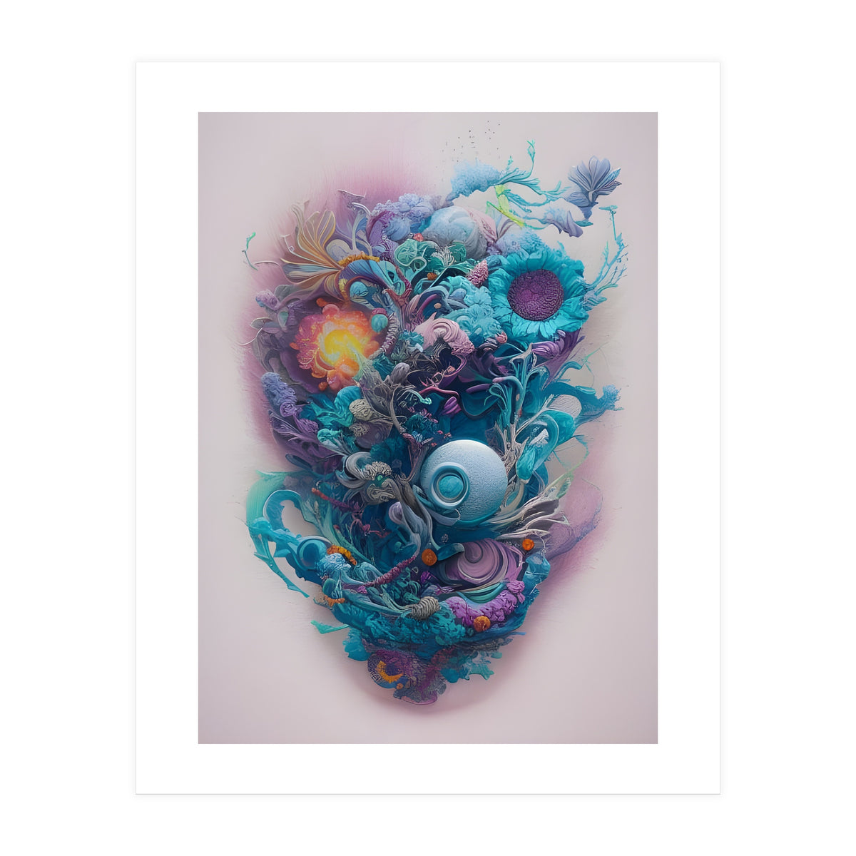 Relax and take a deep breath - Floral AI Art (Print Only)