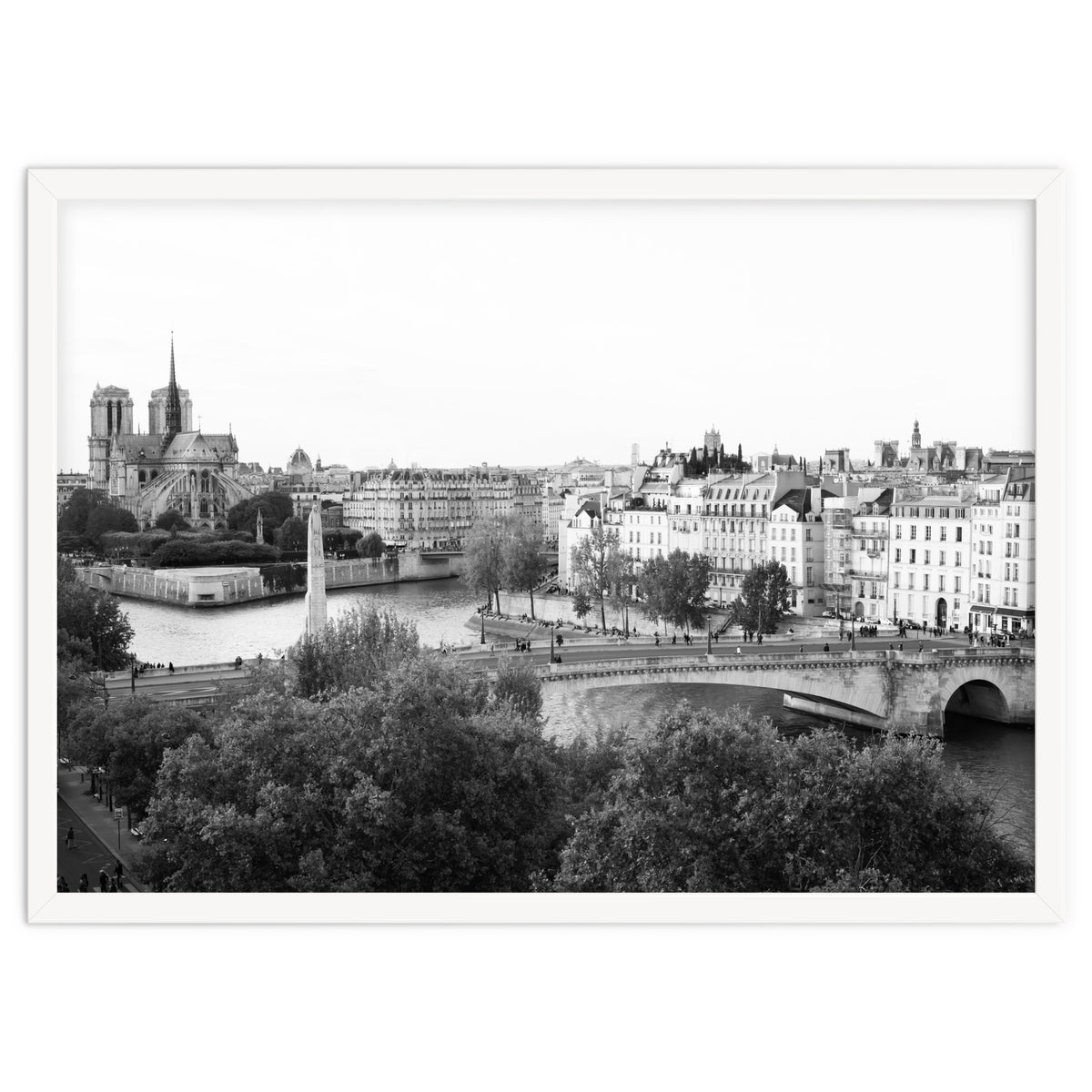 Paris View in Black and White