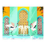 Moroccan Courtyard | Heron Animal Wildlife & Ethnic Vintage Architecture | Royal Fountain Palace (Print Only) thumbnail