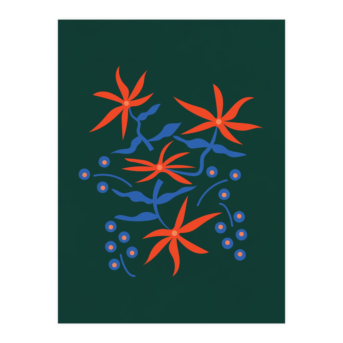 Abstract Retro Botanical Art (Print Only)