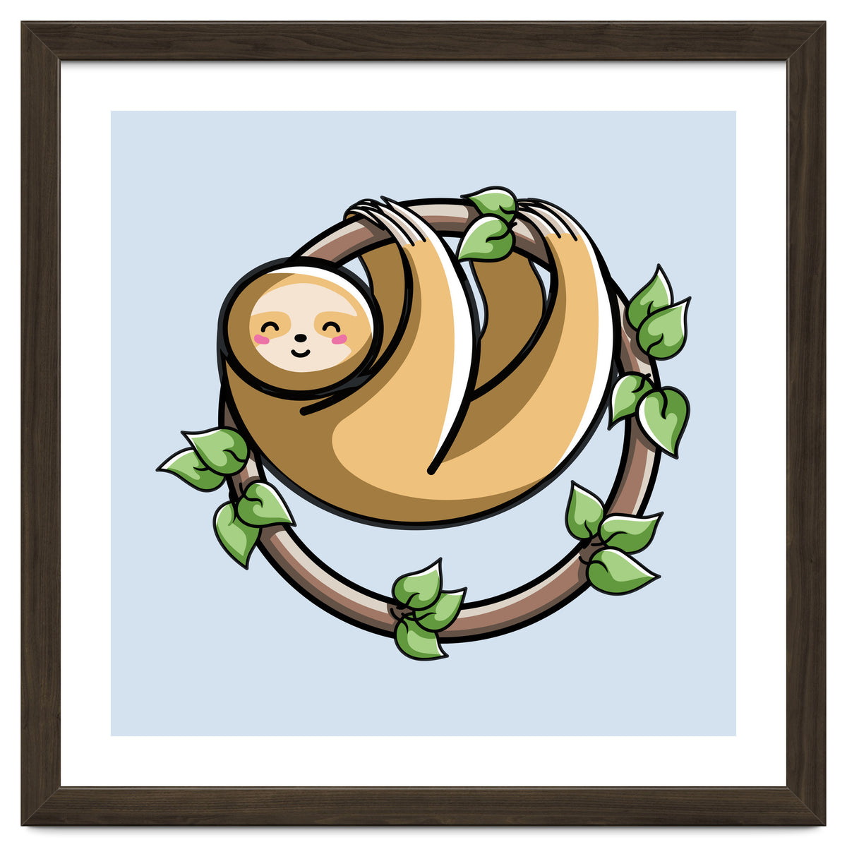 Kawaii Cute Sloth Circle