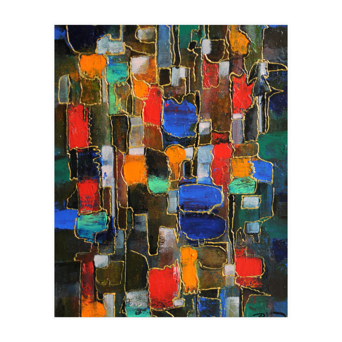 Abstract Brooklyn...38x28.cm. Acrylic (Print Only)