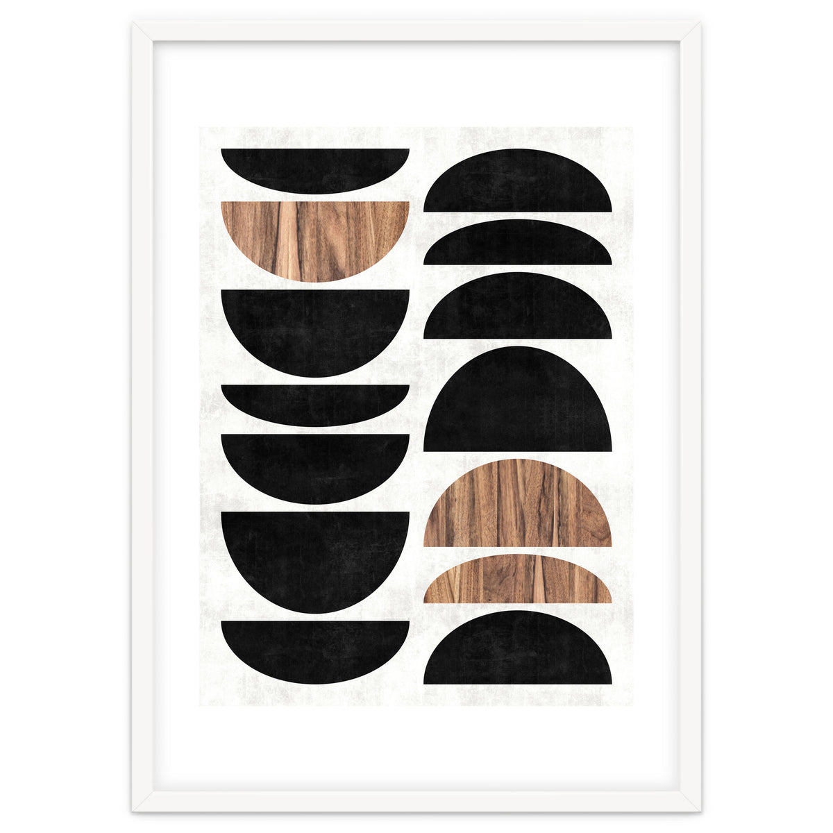 Mid-Century Modern Pattern No.7 - Concrete and Wood