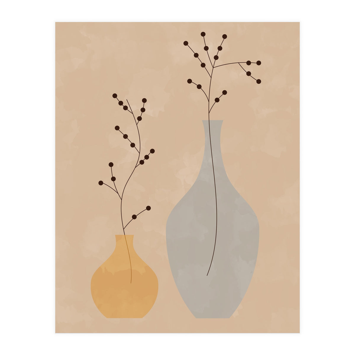 Mid Century Boho Pottery (Print Only)