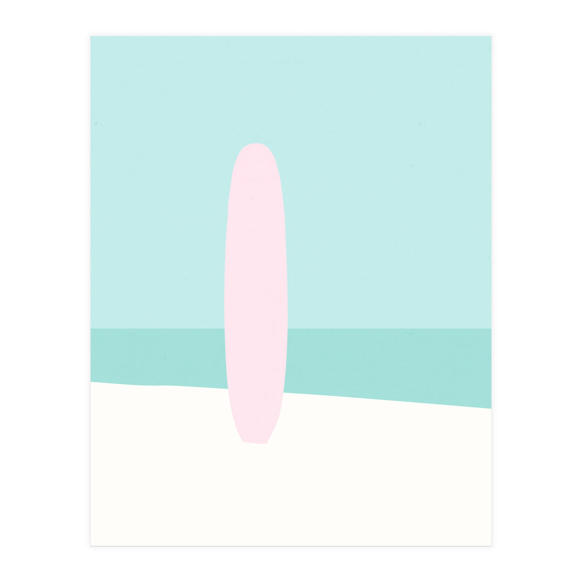 Minimal Surfboard - Turquoise Coast (Print Only)