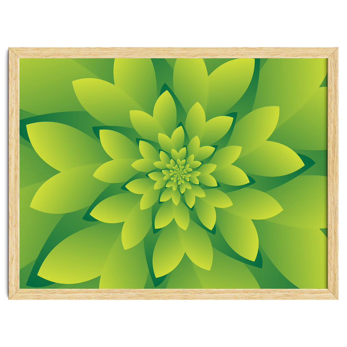 Abstract Green Floral Design 3D ART